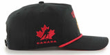 47 Hockey Canada Sure Shot Rope Hitch Adjustable Snapback Hat - Black/Red