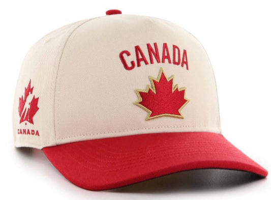 47 Hockey Canada Sure Shot TT Hitch Adjustable Snapback Hat - Tan/Red