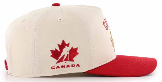 47 Hockey Canada Sure Shot TT Hitch Adjustable Snapback Hat - Tan/Red