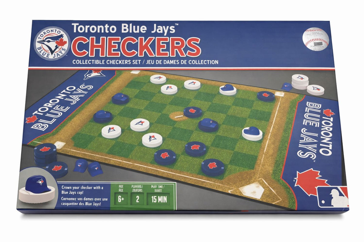 Checkers Collection Masterpieces Puzzle Company Toronto Blue Jays Collectible Checkers Set ...