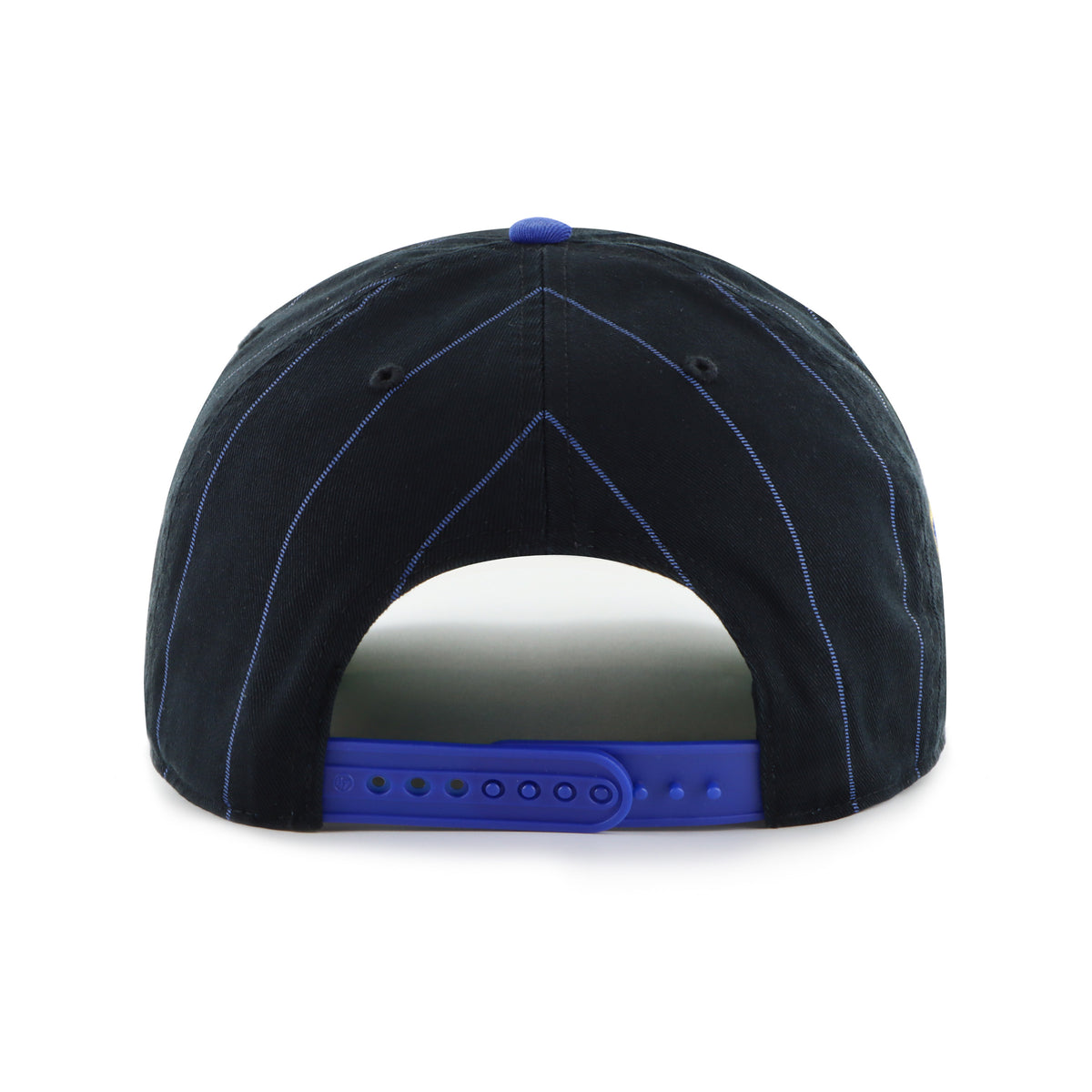 '47 MLB Toronto Blue Jays 50th Pinstripe Hitch Adjustable Snapback Hat - Black/Blue