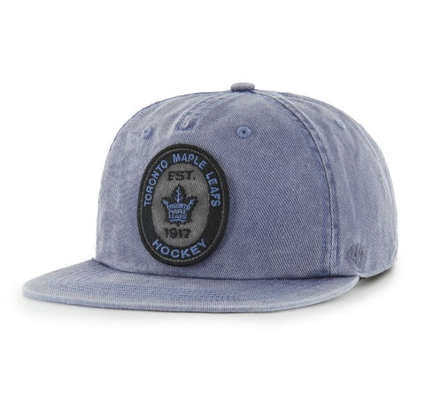 '47 NHL Toronto Maple Leafs Boot Path Captain RF Adjustable Snapback Hat - Blue