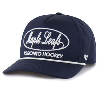 '47 NHL Toronto Maple Leafs Foundational Hitch RF Adjustable Snapback Hat - Navy/Sandstone