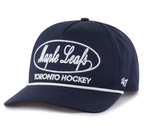 '47 NHL Toronto Maple Leafs Foundational Hitch RF Adjustable Snapback Hat - Navy/Sandstone