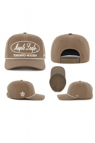 '47 NHL Toronto Maple Leafs Foundational Hitch RF Adjustable Snapback Hat - Khaki