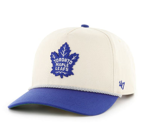 '47 NHL Toronto Maple Leafs Natural Rope TT Hitch Adjustable Snapback Hat - Beige/Blue