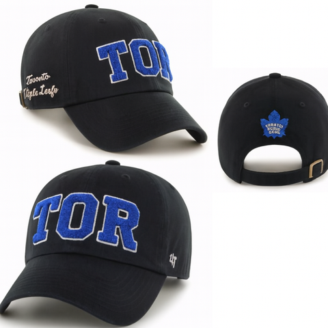 47 Toronto Maple Leafs Zoey Clean Up Adjustable Hat - Black