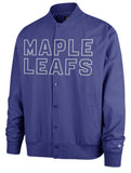 47 NHL Toronto Maple Leafs Trademark Twill Bomber Jacket - Blue