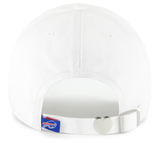 '47 NFL Buffalo Bills Women's Trendy Script Clean Up Sandstone Hat - White