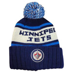 American Needle NHL Winnipeg Jets Pillow Line Pom Knit Toque - Navy