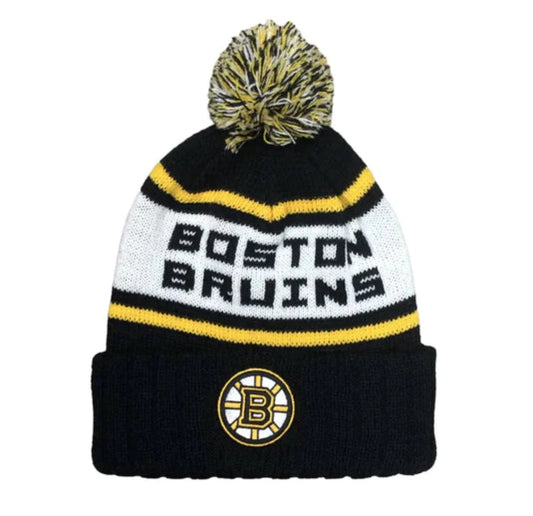 American Needle NHL Boston Bruins Pillow Line Pom Knit Toque - Black