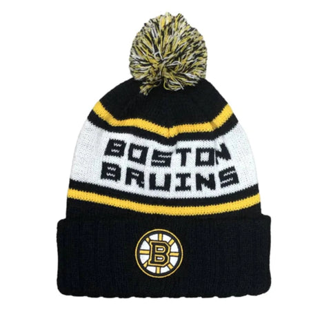 American Needle NHL Boston Bruins Pillow Line Pom Knit Toque - Black