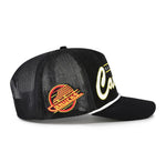 '47 NHL Vancouver Canucks Double Header Rope Mesh Adjustable Snapback Hat - Black