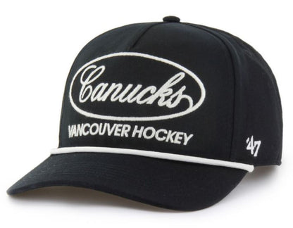 '47 NHL Vancouver Canucks Foundational Hitch RF Adjustable Snapback Hat - Black/Sandstone