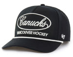 '47 NHL Vancouver Canucks Foundational Hitch RF Adjustable Snapback Hat - Black/Sandstone