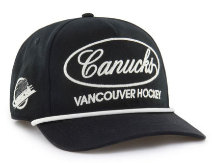 '47 NHL Vancouver Canucks Foundational Hitch RF Adjustable Snapback Hat - Black/Sandstone