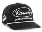 '47 NHL Vancouver Canucks Foundational Hitch RF Adjustable Snapback Hat - Black/Sandstone