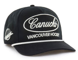 '47 NHL Vancouver Canucks Foundational Hitch RF Adjustable Snapback Hat - Black/Sandstone