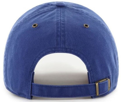 '47 MLB Los Angeles Dodgers Windham Suede Clean Up Adjustable Hat - Royal Blue/Light Brown