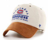 '47 NHL Montreal Canadiens Windham Suede Clean Up Adjustable Hat - White/Brown