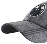 '47 NHL Edmonton Oilers Windowpane Plaid Clean Up Adjustable - Grey