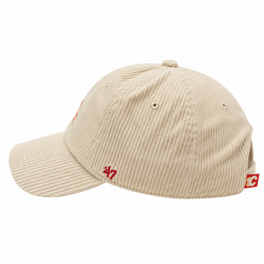'47 NHL Calgary Flames Women's Rope Script Clean Up Adjustable Hat - Natural