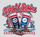 47 MLB World Series Toronto Blue Jays vs Los Angeles Dodgers Dueling Hoodie - Grey