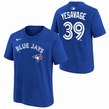 Outerstuff Youth MLB Toronto Blue Jays Trey Yesavage Player Name & Number Tee - Blue