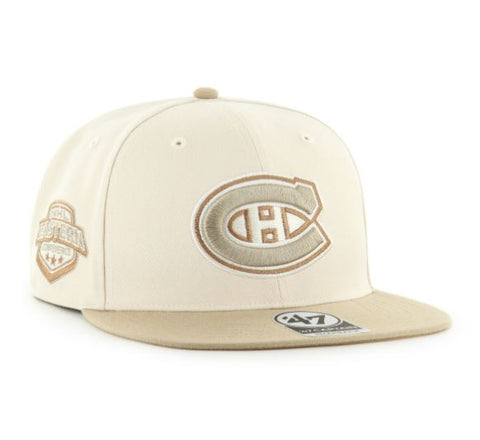 47 Sierra Sure Shot Captain NHL Montreal Canadiens Sidepatch Snapback - Cream