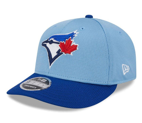 Men's New Era MLB Toronto Blue Jays 2024 Batting Practice Low Profile 9Fifty Snapback Hat - Powder Blue