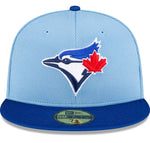 Men's New Era MLB Toronto Blue Jays 2024 Batting Practice On-Field 59FIFTY Fitted Hat - Powder Blue