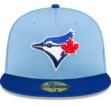 Men's New Era MLB Toronto Blue Jays 2024 Batting Practice On-Field 59FIFTY Fitted Hat - Powder Blue