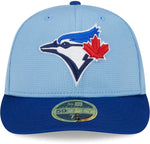 Men’s New Era MLB Toronto Blue Jays 2024 Batting Practice On-Field Low Profile 59FIFTY Fitted Hat - Powder Blue