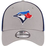 New Era MLB Toronto Blue Jays Pipe 39THIRTY Stretch Flex Hat - Grey/Royal Blue