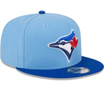 Men's New Era MLB Toronto Blue Jays 2024 Batting Practice On-Field 9FIFTY Snapback Hat - Powder Blue