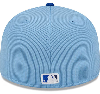 Men’s New Era MLB Toronto Blue Jays 2024 Batting Practice On-Field Low Profile 59FIFTY Fitted Hat - Powder Blue