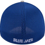 New Era MLB Toronto Blue Jays Pipe 39THIRTY Stretch Flex Hat - Grey/Royal Blue