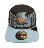 New Era 9FIFTY CFL Toronto Argonauts Big Block 2025 A-Frame Turf Traditions Sideline Two Tone Snapback Hat - Navy/Blue