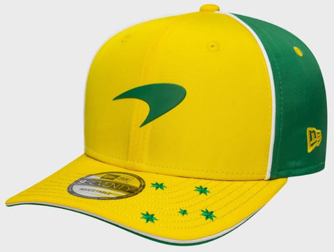 New Era 9SEVENTY Formula 1 Oscar Piastri #81 McLaren Team 2025 Australia GP Adjustable Snapback Cap - Yellow/Green