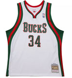 Mitchell & Ness NBA Milwaukee Bucks Giannis Antetokounmpo #34 2013-14 HWC Swingman Jersey - White