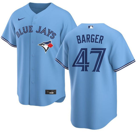 Nike Men's MLB Toronto Blue Jays Addison Barger #47 Alternate Limited Powder Blue Jersey - Stitched Letters