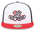 New Era 59FIFTY MLB Chicago White Sox City Connect Batting Practice Fitted Hat - White/Red