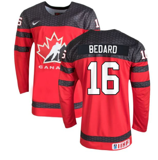 Men's Red Nike Connor Bedard Team Canada Hockey Jersey