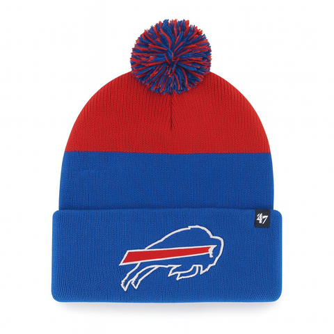 '47 NFL Buffalo Bills Cascade Cuff Pom Knit - Red/Blue