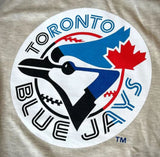 Mitchell & Ness MLB Toronto Blue Jays Cooperstown Half Logo Boxy Tee - Oatmeal White