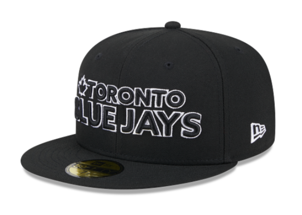 New Era 59FIFTY MLB Toronto Blue Jays City Connect Two Tone Script Alternate Fitted Hat - Black/White