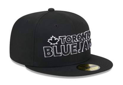 New Era 59FIFTY MLB Toronto Blue Jays City Connect Two Tone Script Alternate Fitted Hat - Black/White