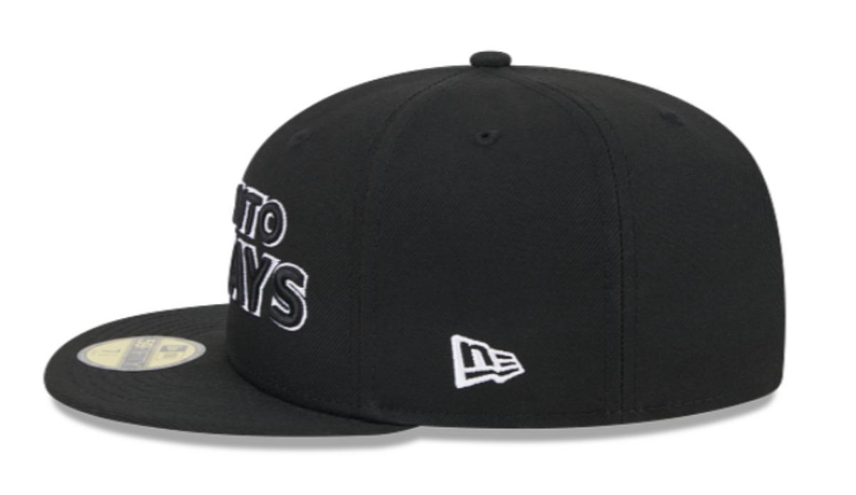 New Era 59FIFTY MLB Toronto Blue Jays City Connect Two Tone Script Alternate Fitted Hat - Black/White