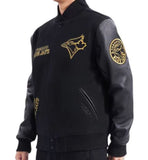 Pro Standard MLB Toronto Blue Jays Varsity Embroidered Jacket - Black/Gold