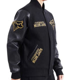 Pro Standard MLB Toronto Blue Jays Varsity Embroidered Jacket - Black/Gold
